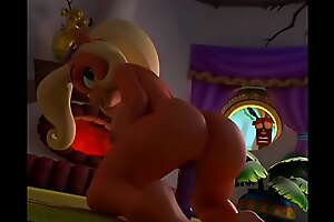 Coco Bandicoot riding a dildo