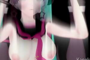 MMD Adorable unshaded Miku hatsune super horn-mad be advisable for huge Hawkshaw